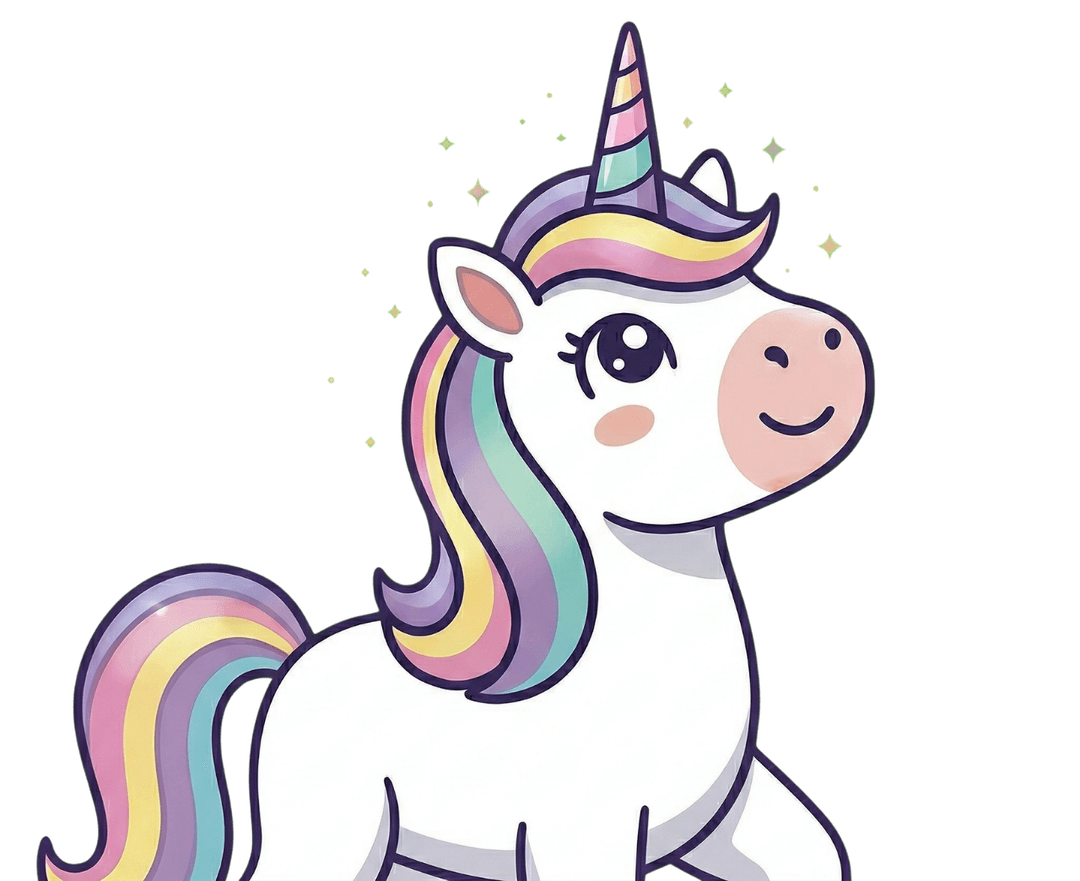 A celebrating unicorn in a blue hoodie with arms raised next to a monitor showing commit successful